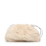 Maxi clutch in eco-pelliccia con logo<BR/> 105909 A2VZC50Q PINKO 