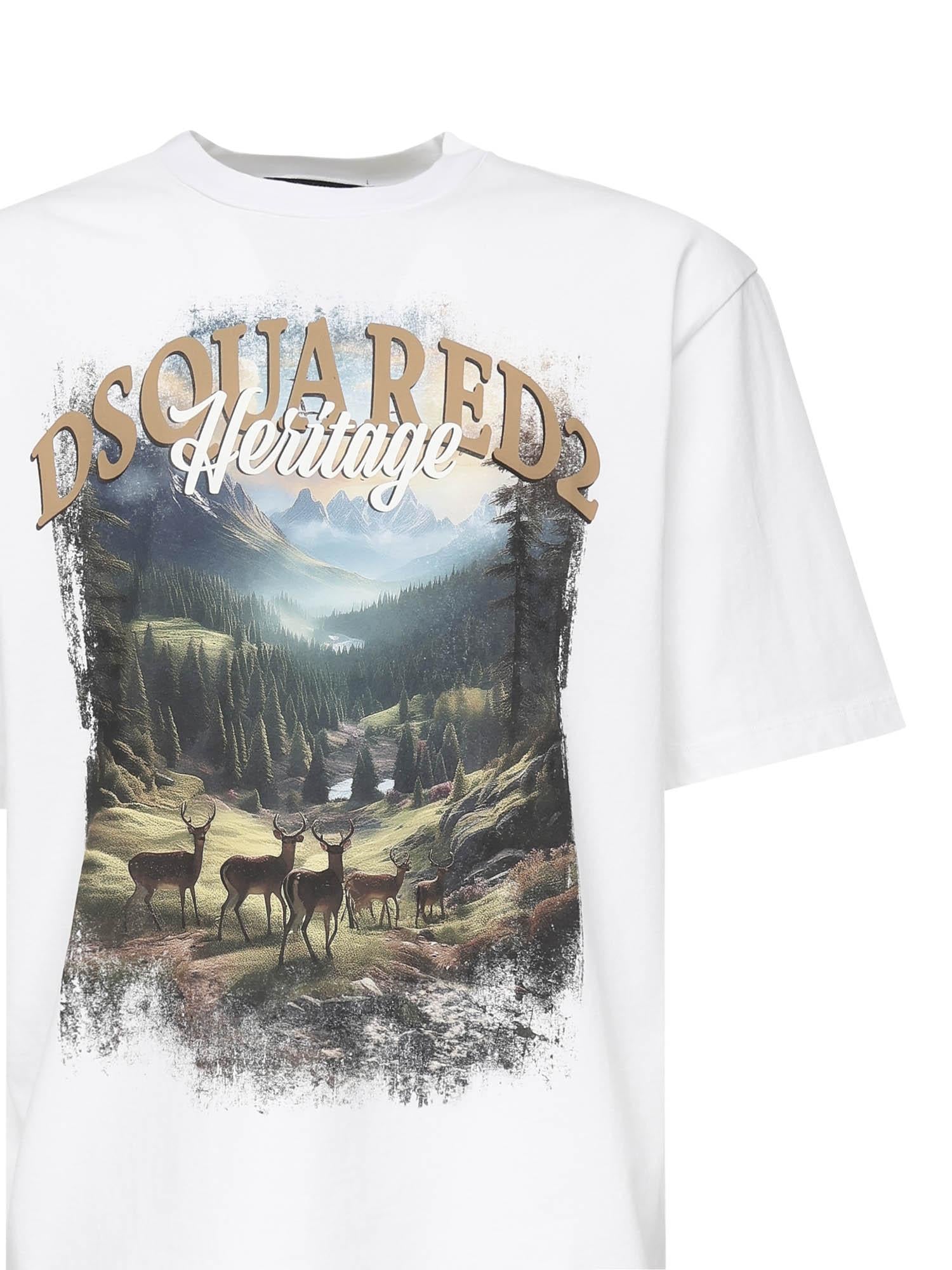 T-shirt 'Loose fit Canada'<BR/> S74GD1467 S24583100 DSQUARED2 