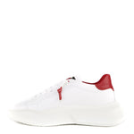 Sneakers nemesis in pelle con talloncino a contrasto<BR/> NEMESIS 2 NAPPA/CROCKWHITE/RED GIULIANO GALIANO 