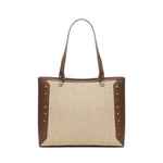 Shopper in rafia con borchie JC4274PP0MKW1 10A LOVE MOSCHINO 