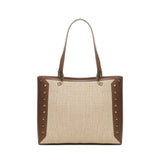 Shopper in rafia con borchie JC4274PP0MKW1 10A LOVE MOSCHINO 