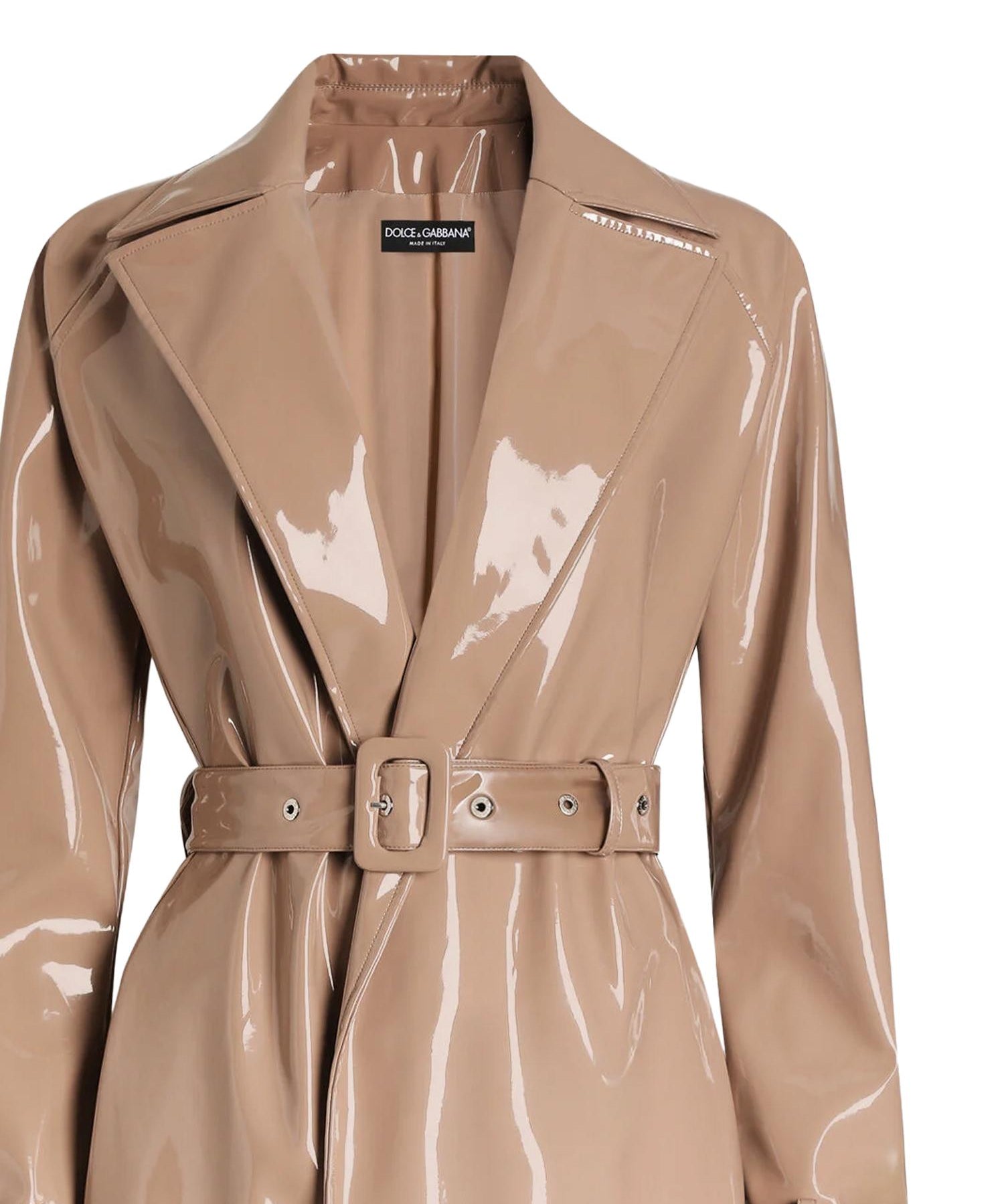Trench in ecopelle spalmato F0W3WT FUSW7M0179 DOLCE & GABBANA 