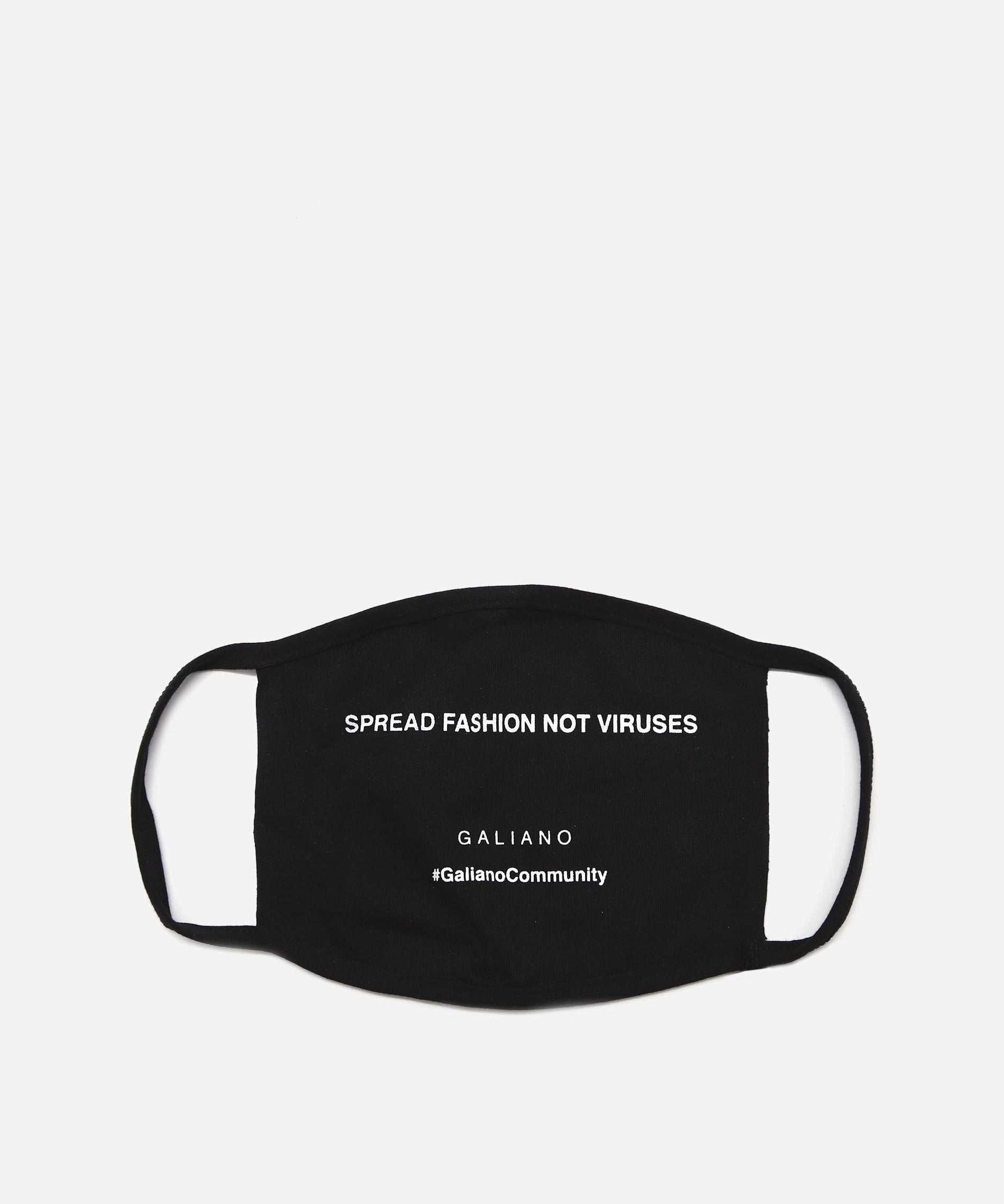 Set di mascherine in cotone con stampa a contrasto  pe 2021 MASCHERINE 2NERO GALIANO 