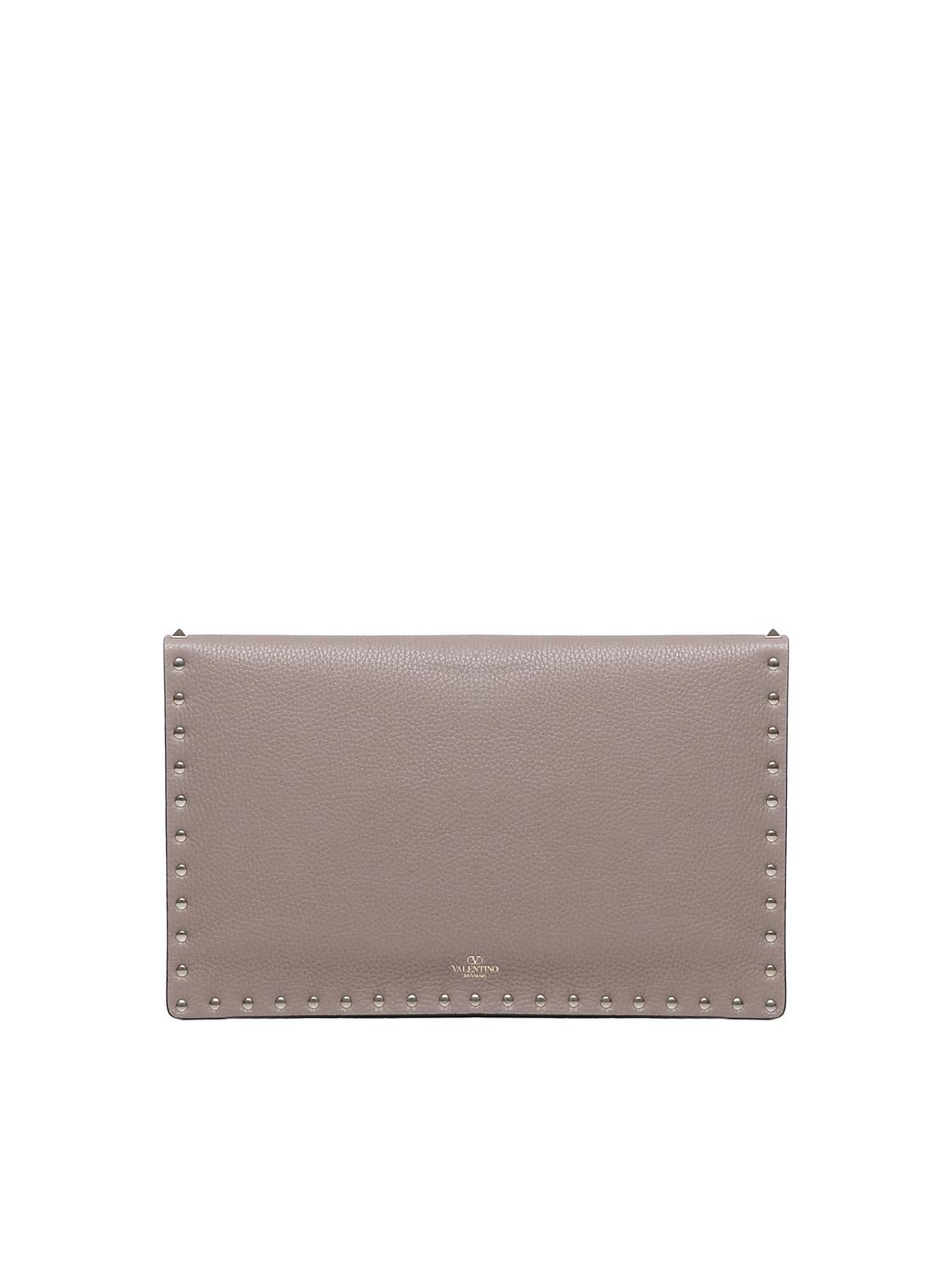 Pouch Rockstud in vitello granato 8W2P0P56 VSHP45 VALENTINO GARAVANI 