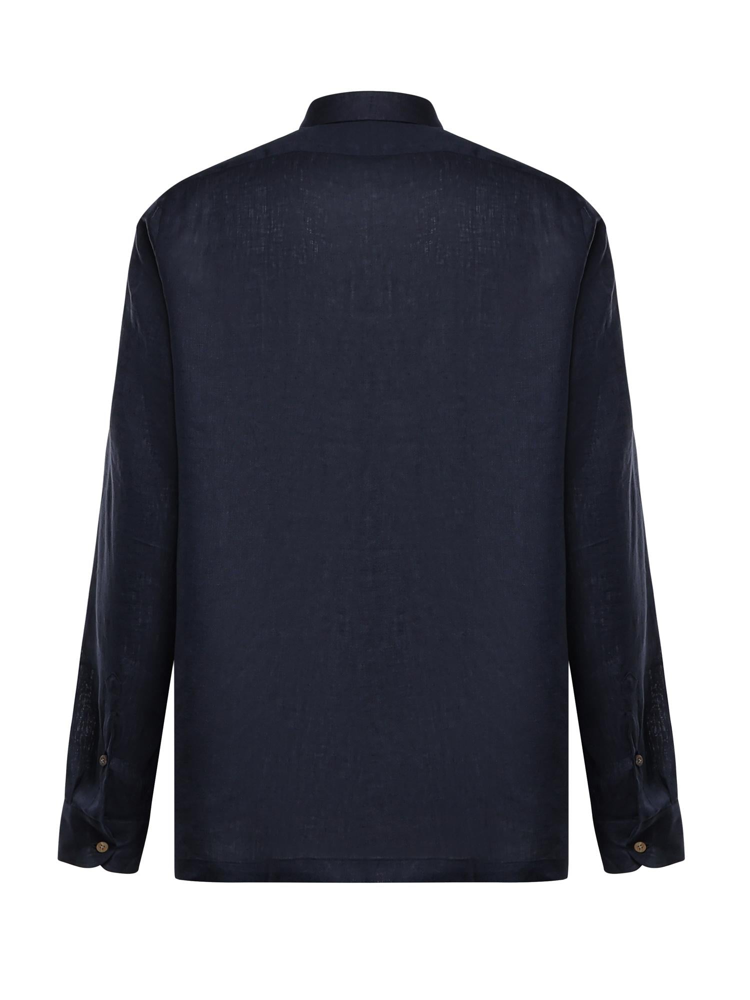Camicia Rits in lino RITS BLU GALIANO 
