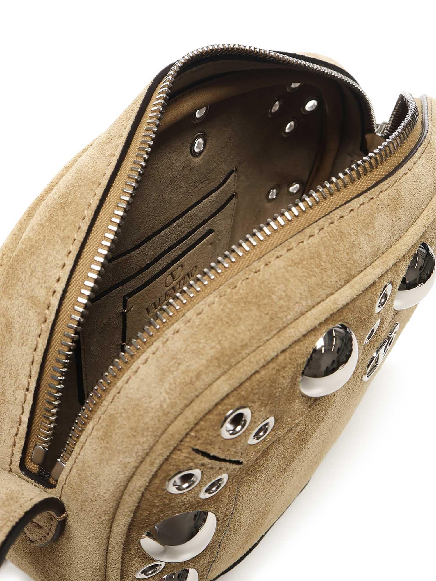 Borsa Nellcôte VLogo in suede con borchie 7Y2B0R74 JETRDX VALENTINO GARAVANI 