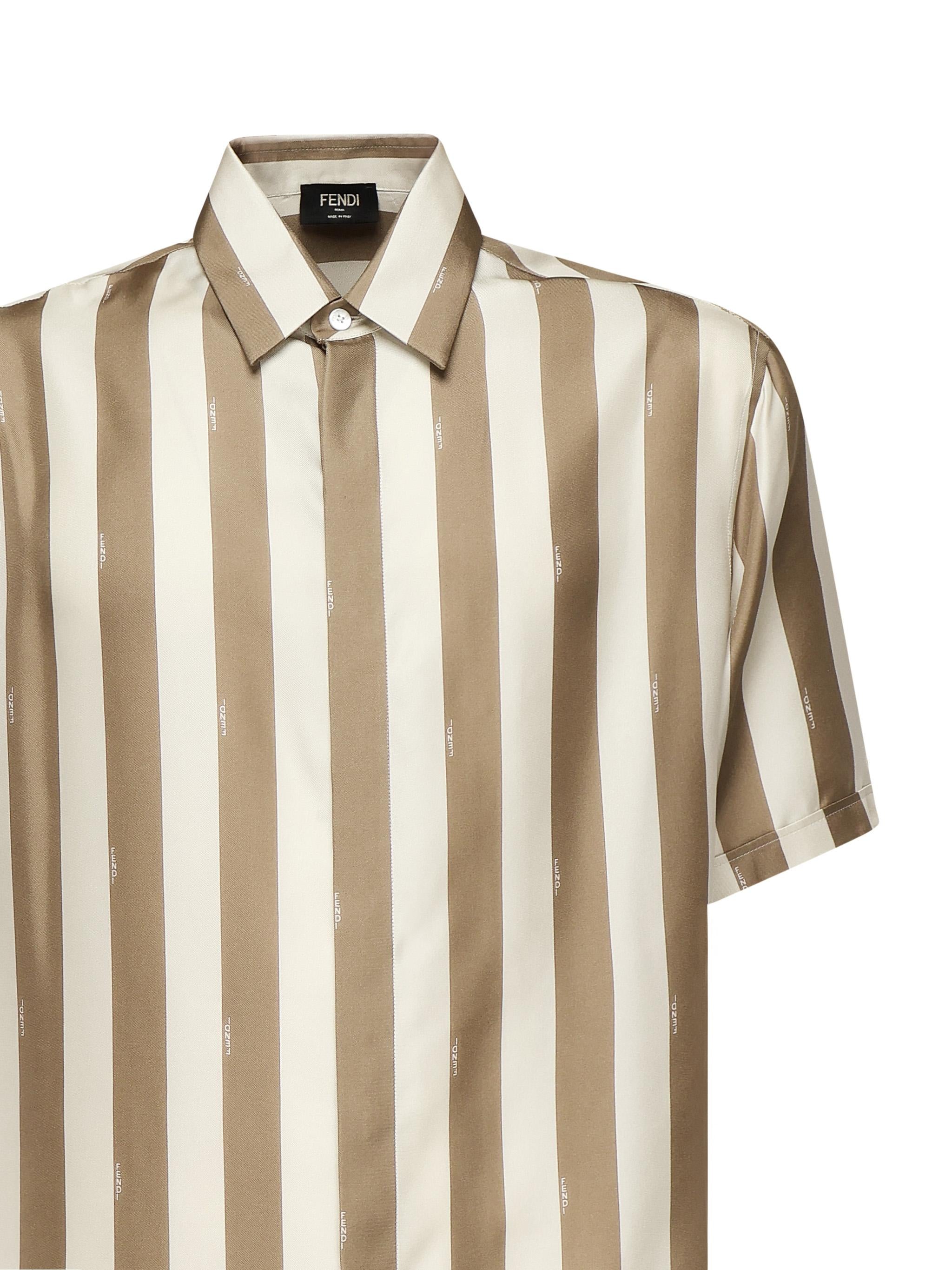Camicia in seta Pequin FS0795 AU6ZF1QYZ FENDI 