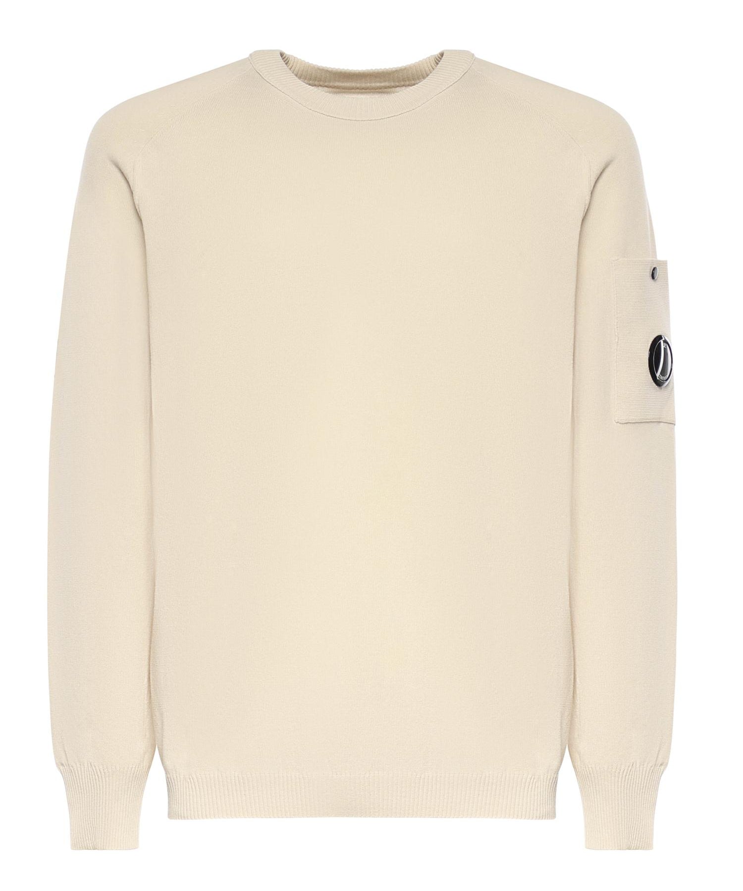 Maglione in cotone crepe con logo 20CMKN105A 006323O114 C.P. COMPANY 