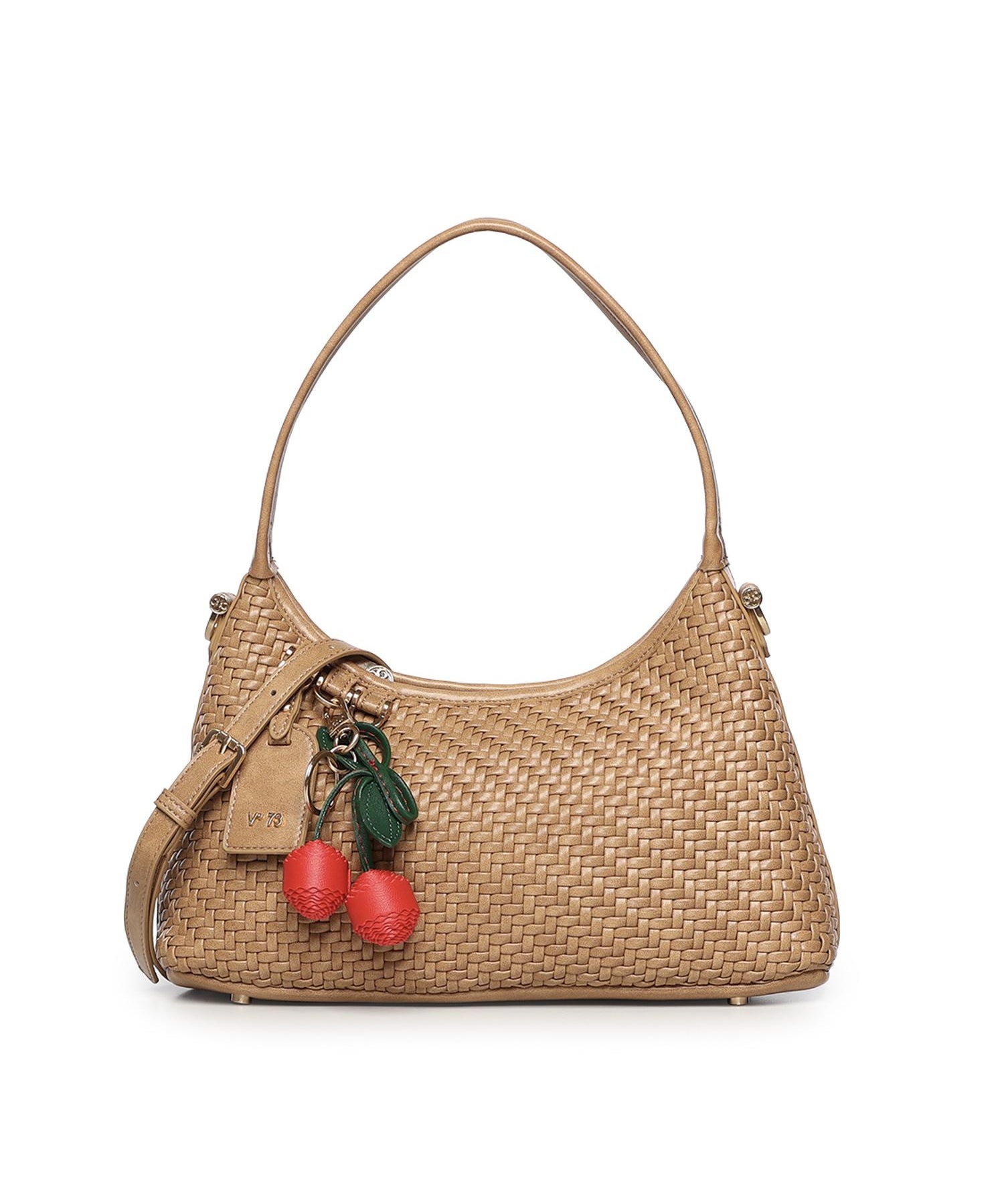 Borsa a spalla Zelda in pelle<BR/> 73BS9O603 ZELDASABBIA V° 73 