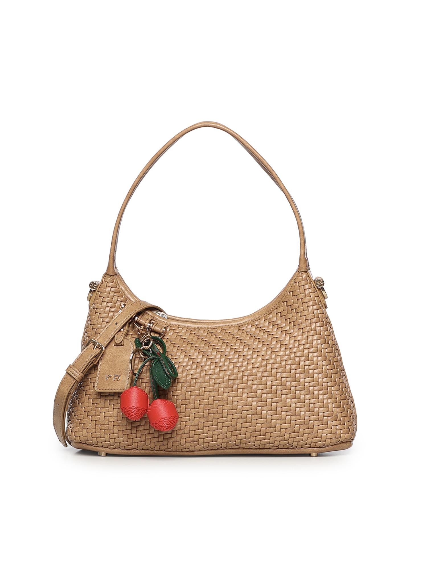 Borsa a spalla Zelda in pelle<BR/> 73BS9O603 ZELDASABBIA V° 73 