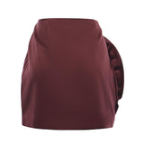 Minigonna in raso con fiore 114820 2734 ROTATE 