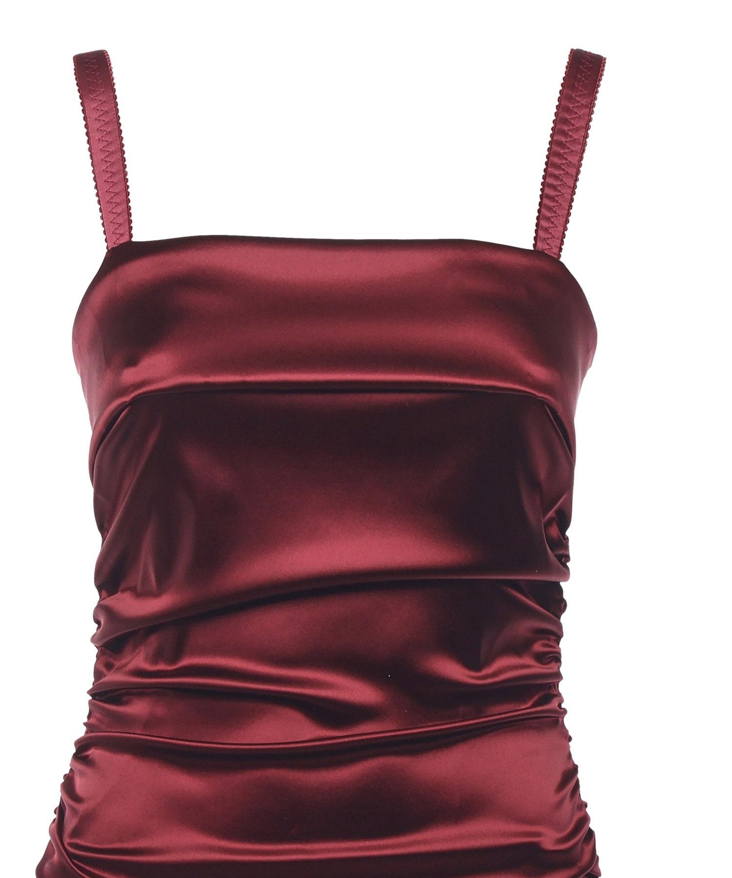 Abito drappeggiato in raso stretch F6TYJT FURADR2723 DOLCE & GABBANA 