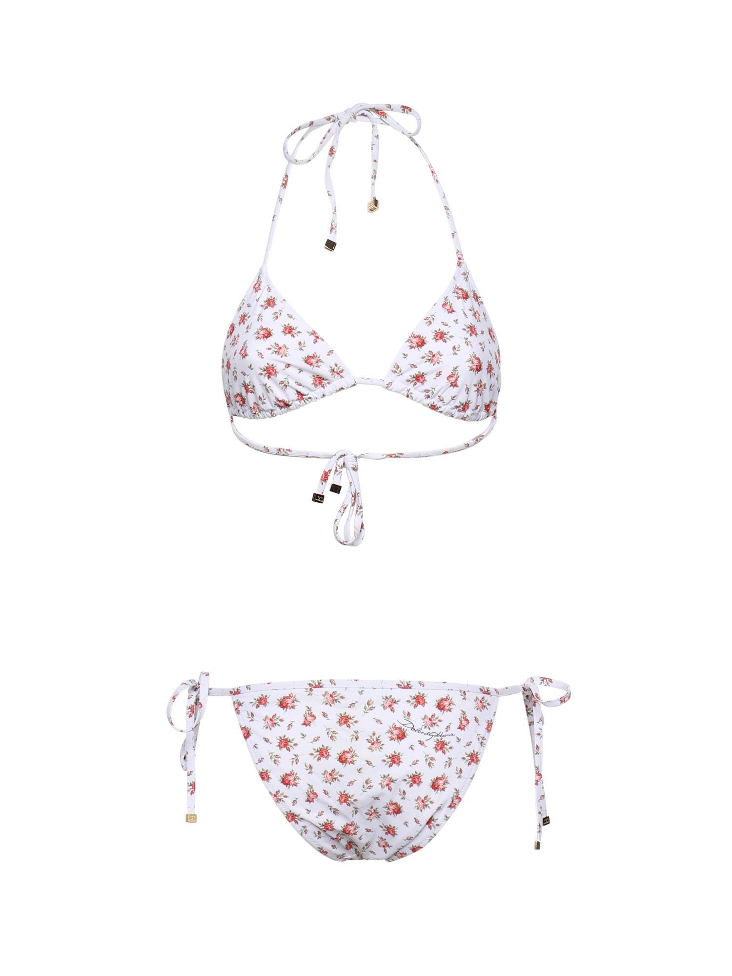 Bikini a triangolo stampa roselline O8A02J ON0D1HA5XJ DOLCE & GABBANA 