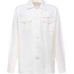 Camicia in fresco lana con ricamo CUMU0310S0 TW83900W01 MARNI 