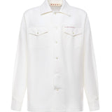 Camicia in fresco lana con ricamo CUMU0310S0 TW83900W01 MARNI 