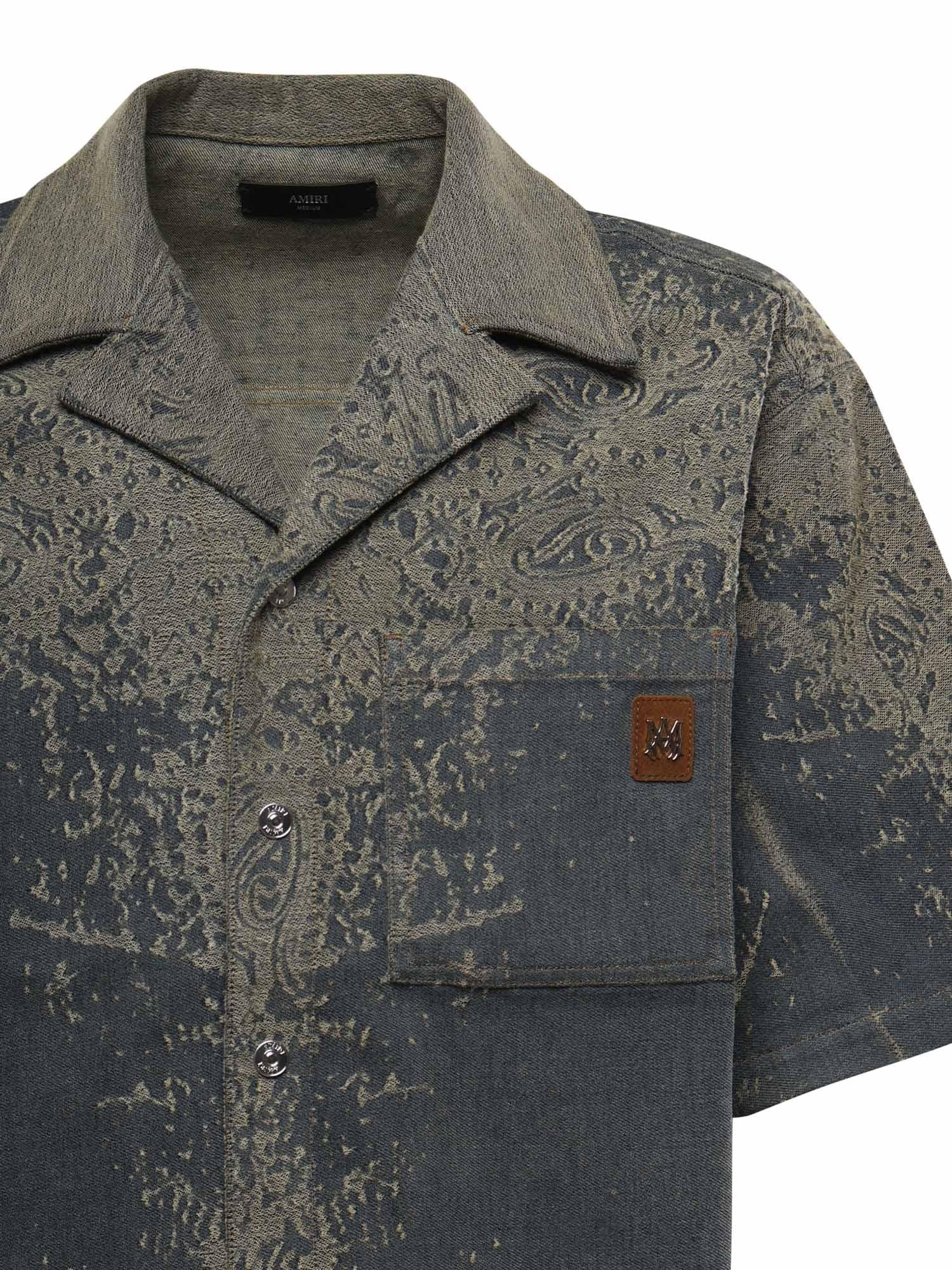 Camicia Bandana in denim AMTOSH1023 767 AMIRI 