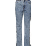 Jeans a gamba dritta con lacci 114595 3054 ROTATE 