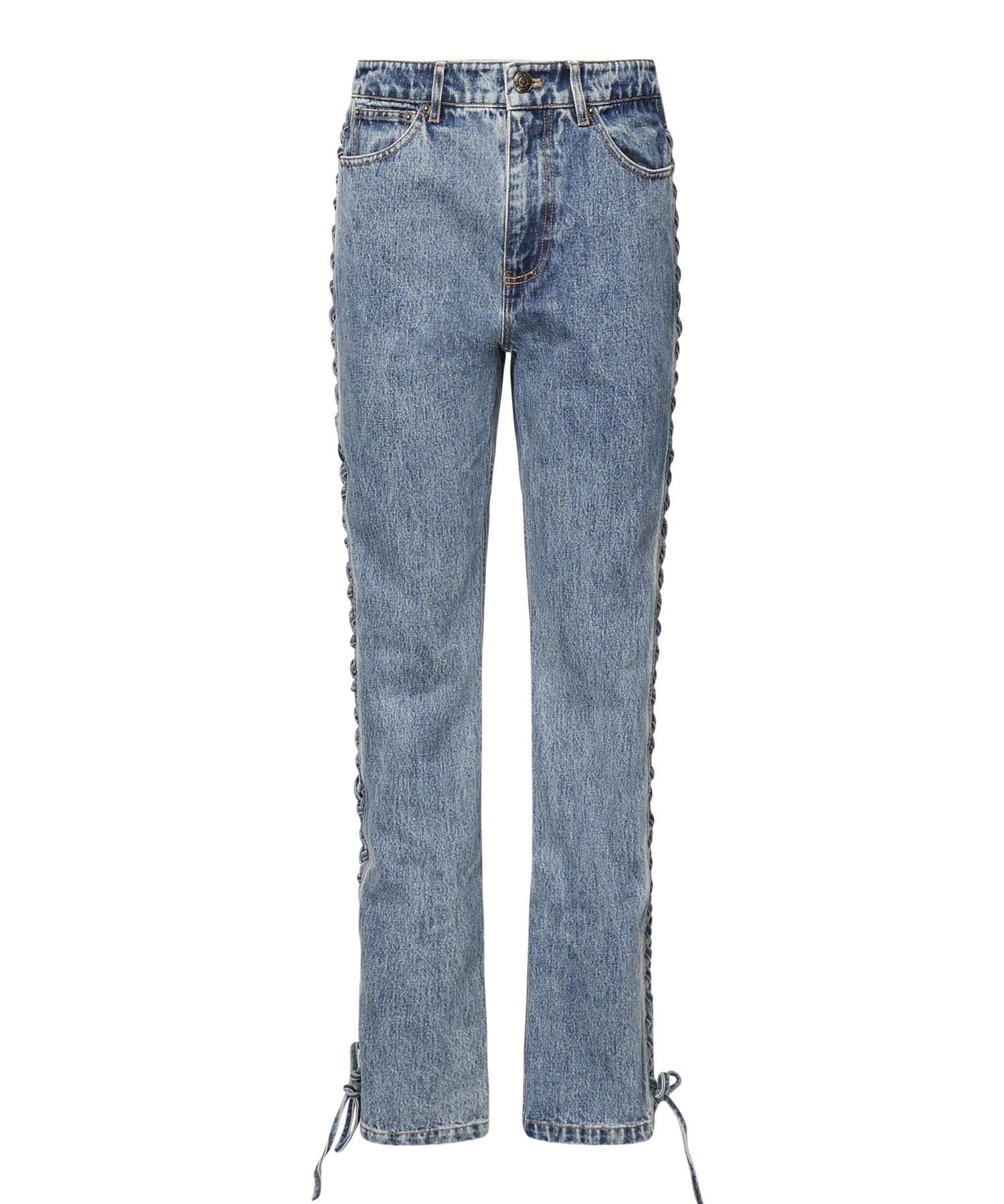 Jeans a gamba dritta con lacci 114595 3054 ROTATE 