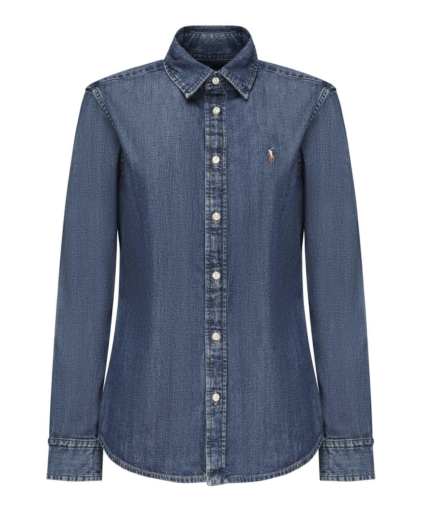 Camicia in denim con logo 211969458 001 POLO RALPH LAUREN 