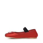 Ballerine in raso con logo 5F794D QU6F0011 MIU MIU 