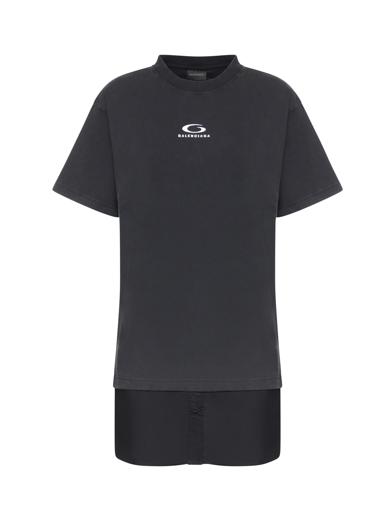 Abito t-shirt in cotone con logo 858621 TTVU29374 BALENCIAGA 