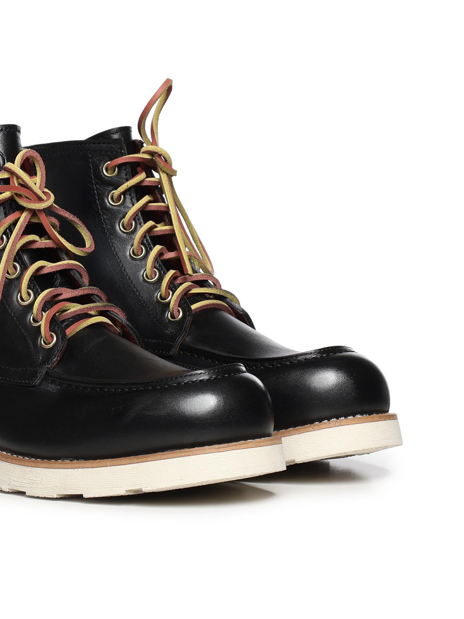 Stivali stringati Shark in pelle SHARK VITELLOBLACK GIULIANO GALIANO 