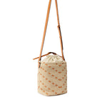 Borsa a tracolla Bucket Mini in rafia con motivo chevron 106835 A391HH9Q PINKO 