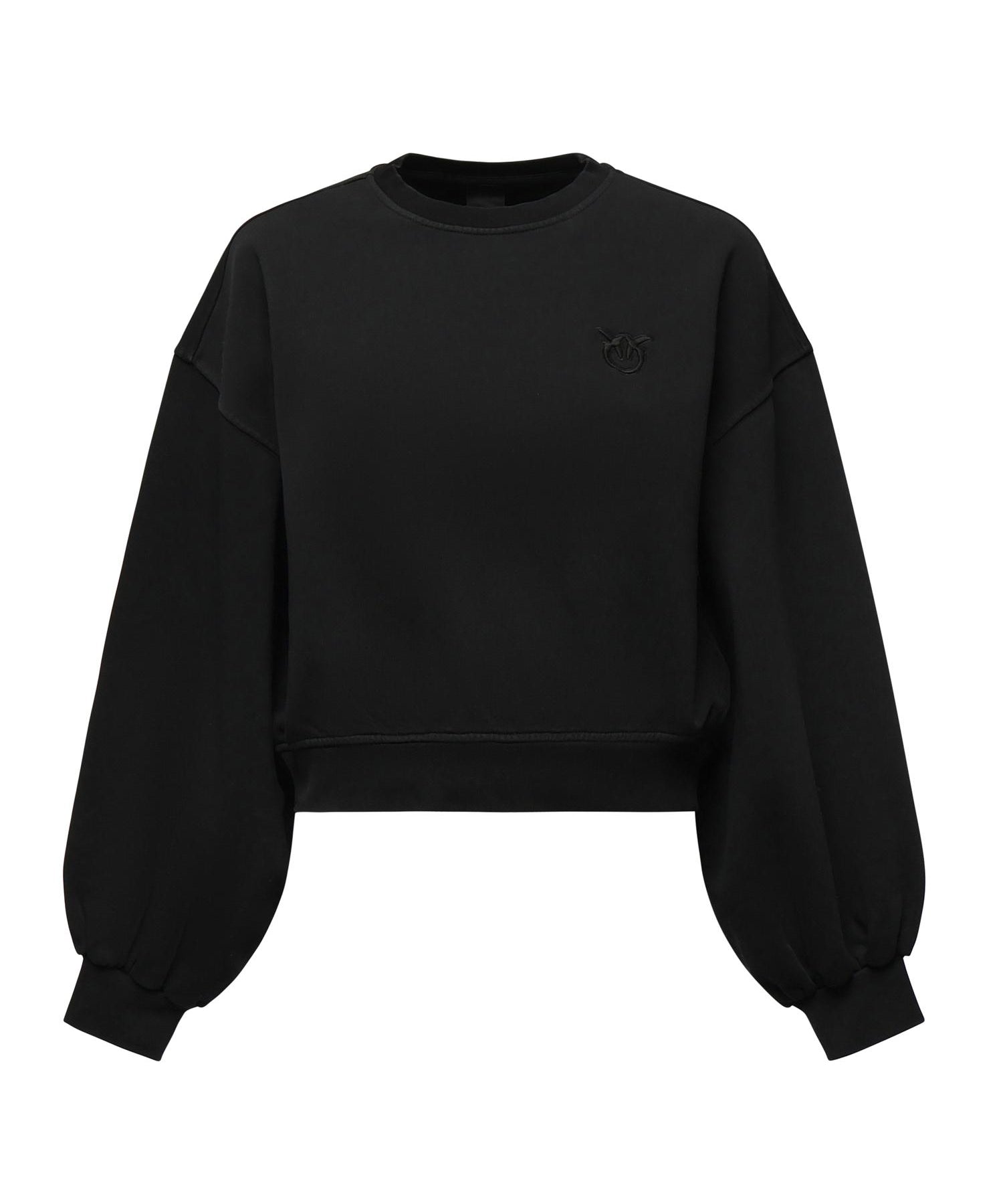 Felpa cropped con logo 105510 A2RBZ99 PINKO 