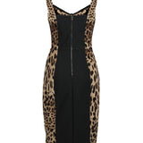 Abito corsetteria midi stampa leopardo F63D4T FSADDHY13M DOLCE & GABBANA 