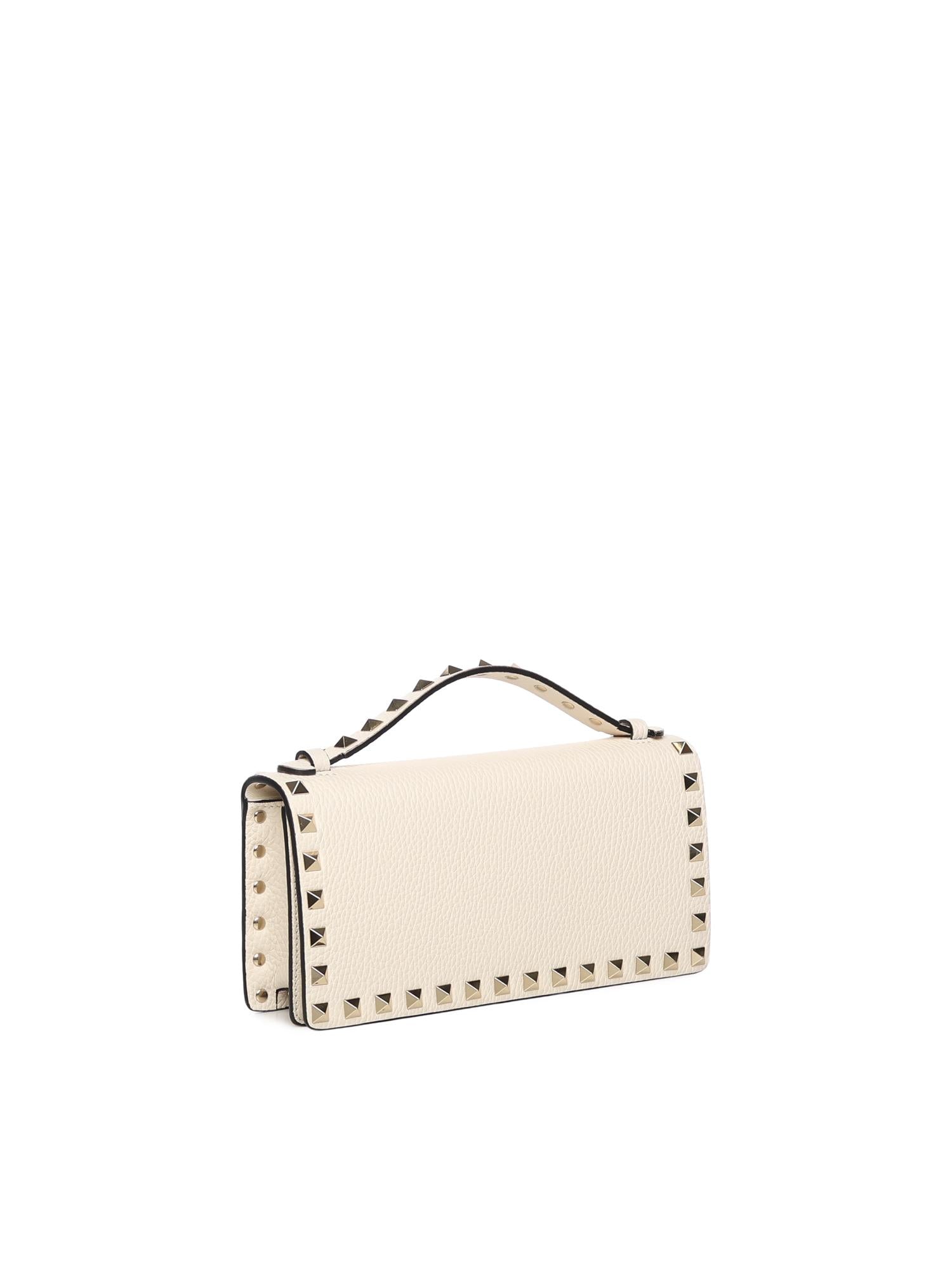 Portafoglio con catena Rockstud in vitello 7W2P0AK2 VSHI16 VALENTINO GARAVANI 