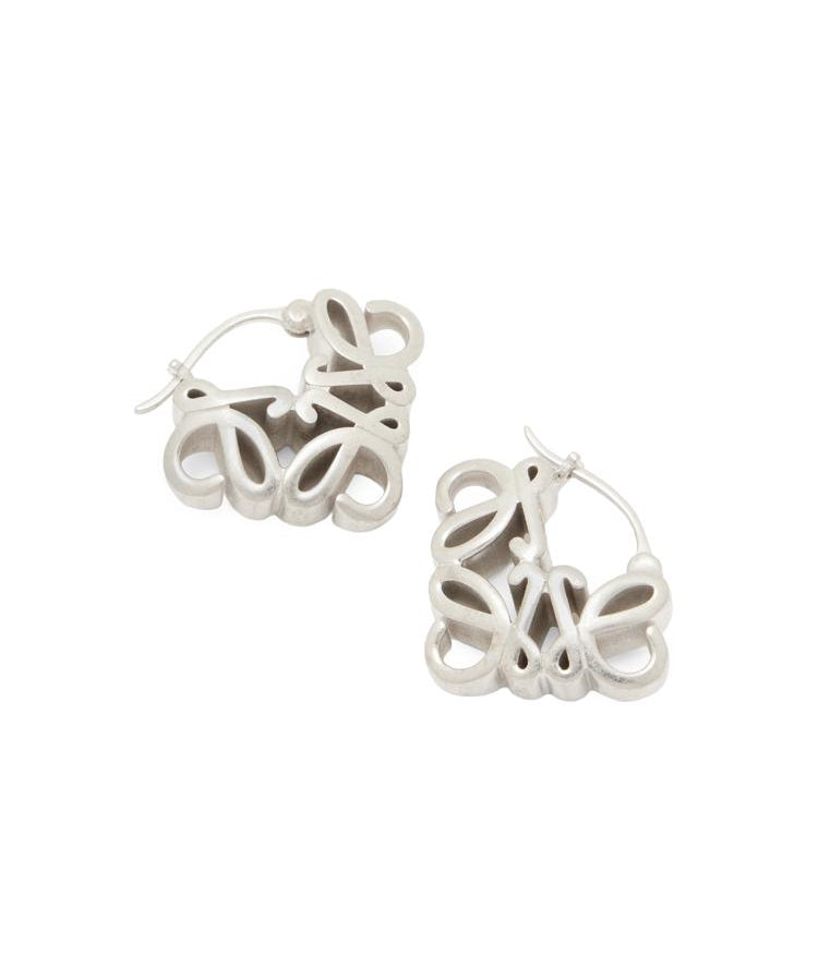 Orecchini a cerchio Anagram Bombé in argento sterling J821239X48 1160 LOEWE 