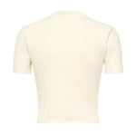 T-shirt cropped con logo MJN580 17Z9F0304 MIU MIU 