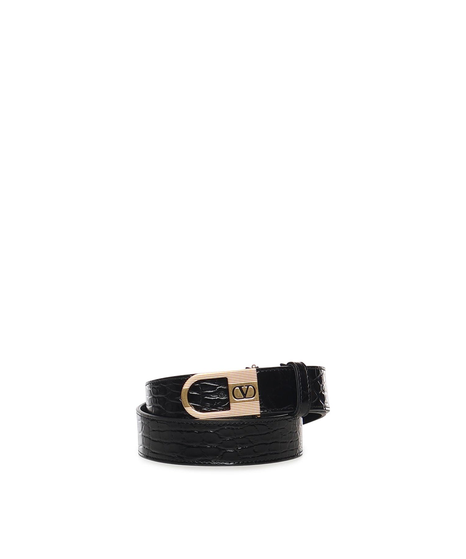 Cintura VLogo Signature in coccodrillo 7W0T0ST8 NHF0NO VALENTINO GARAVANI 