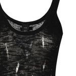 Canottiera a costine con strappi 105143 A2LPZ99 PINKO 