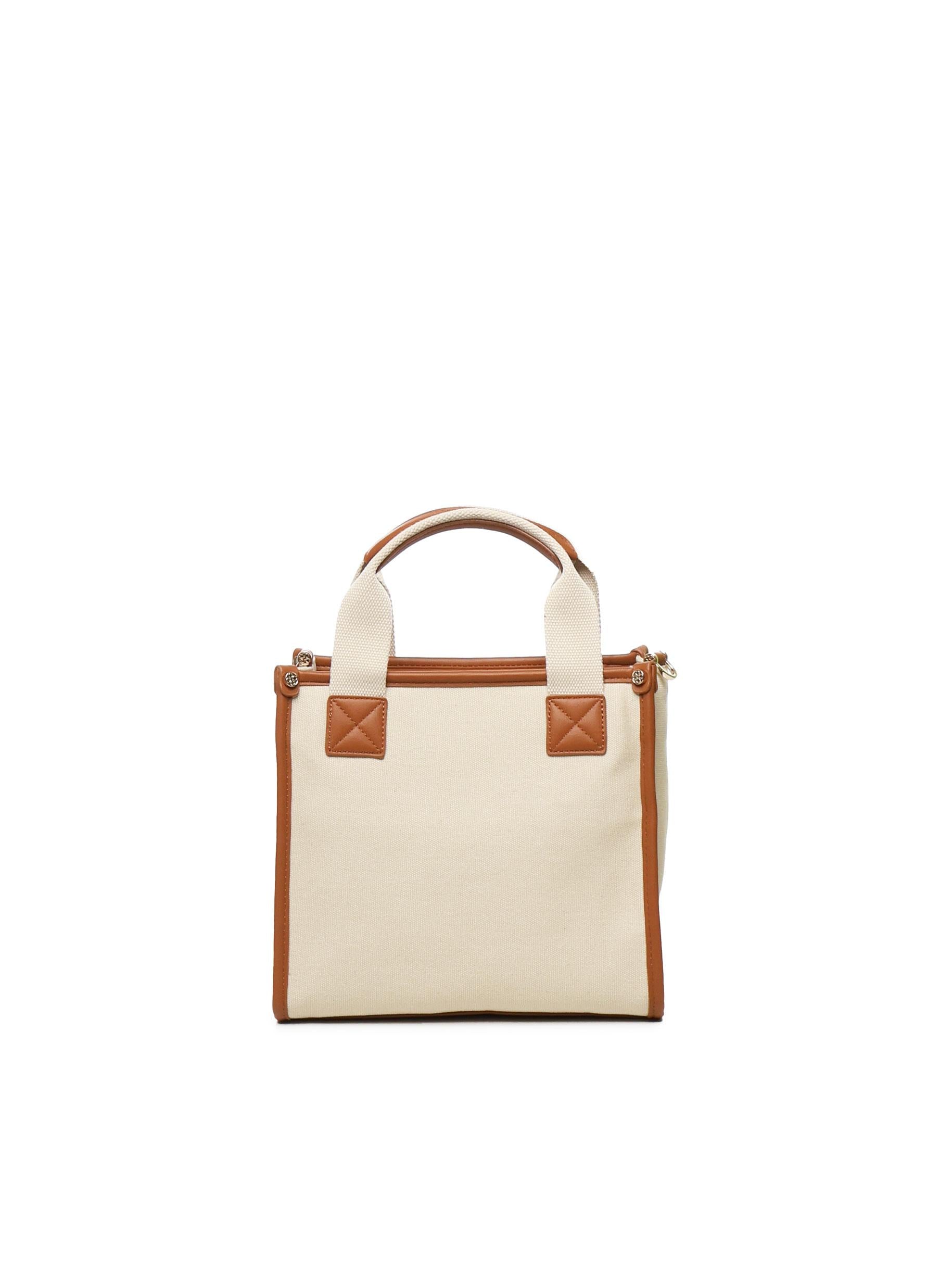 Borsa tote Responsability in canvas 73BS6AF02 RESPONSIBILITY BISNATURALE/CUOIO V° 73 