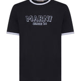 T-shirt in cotone con logo HUMU0198MP USCY91LOB99 MARNI 