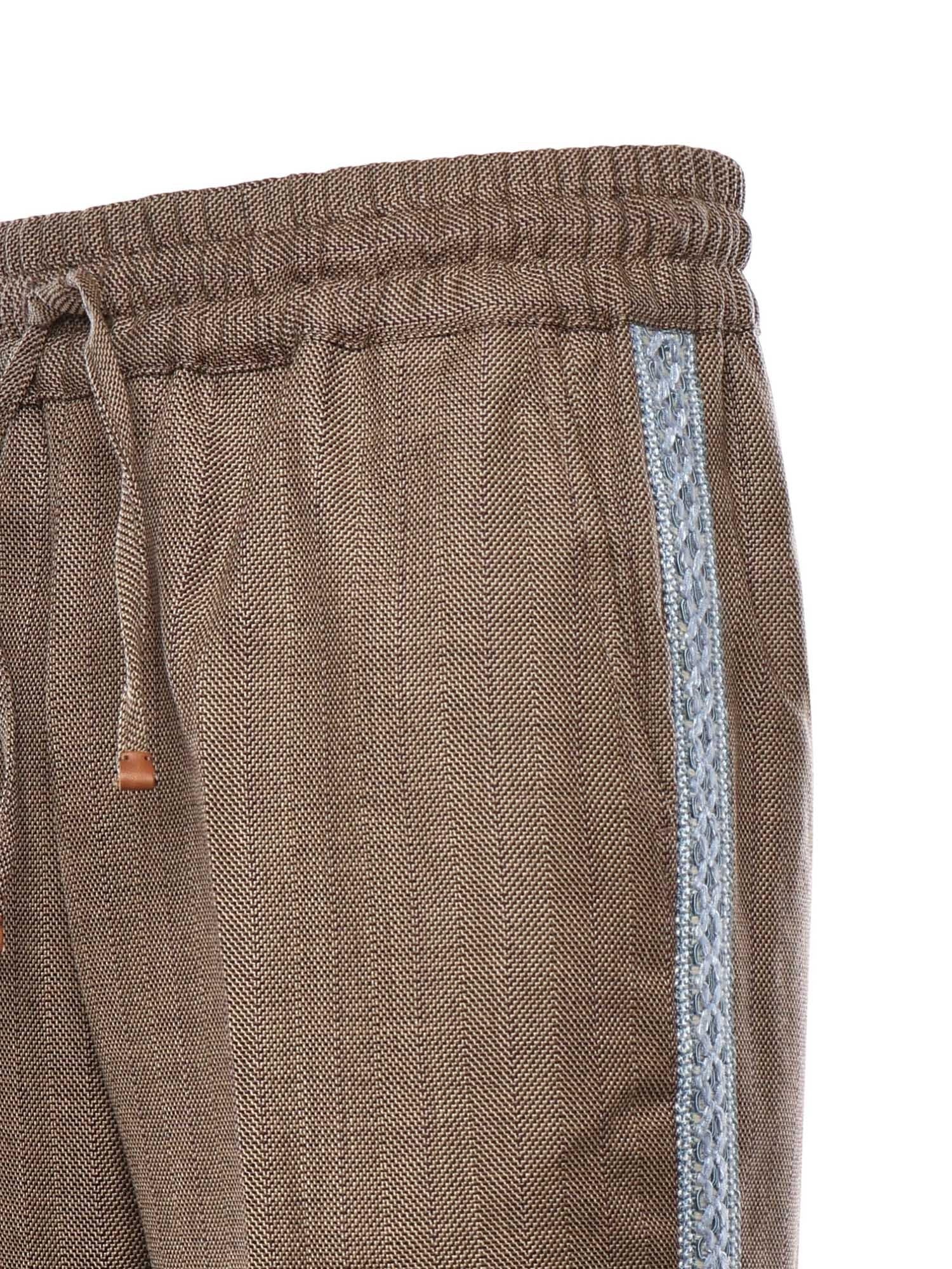 Pantalone "Le Pantalon Chevron" in lana IBP191WV009 BN Drôle de Monsieur 