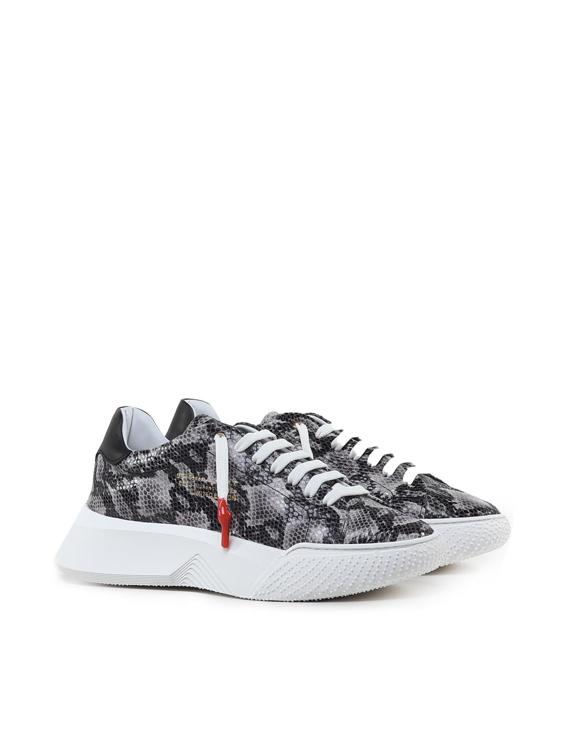 Sneakers Nemesis in nappa con stampa pitone NEMESIS2 PYTHONROCK GIULIANO GALIANO 