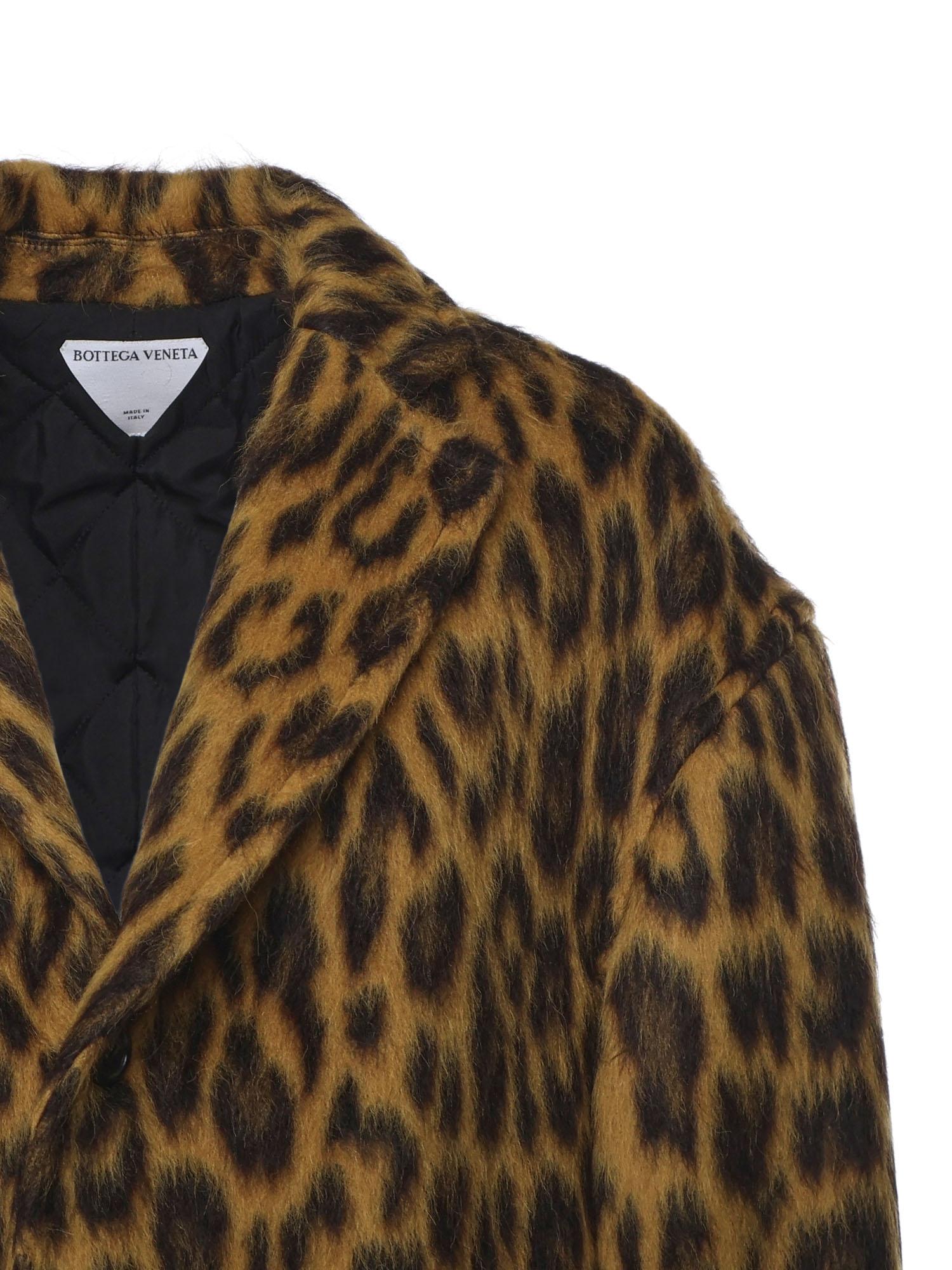 Cappotto animalier in alpaca e lana 845602 V4YP02712 BOTTEGA VENETA 