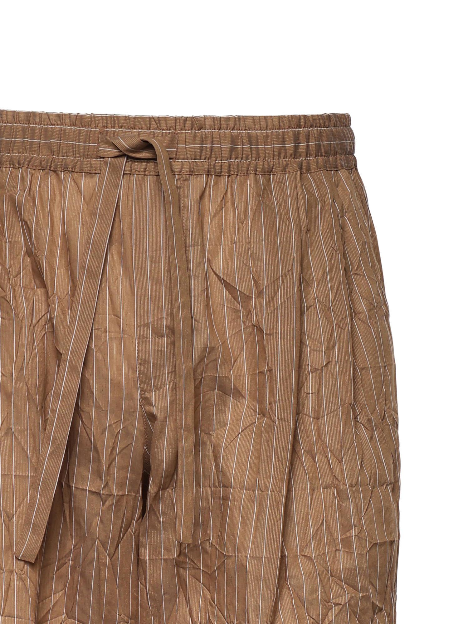 Pantaloni vanity in tessuto rigato froissé GP1N9T FBMFTS8054 DOLCE & GABBANA 