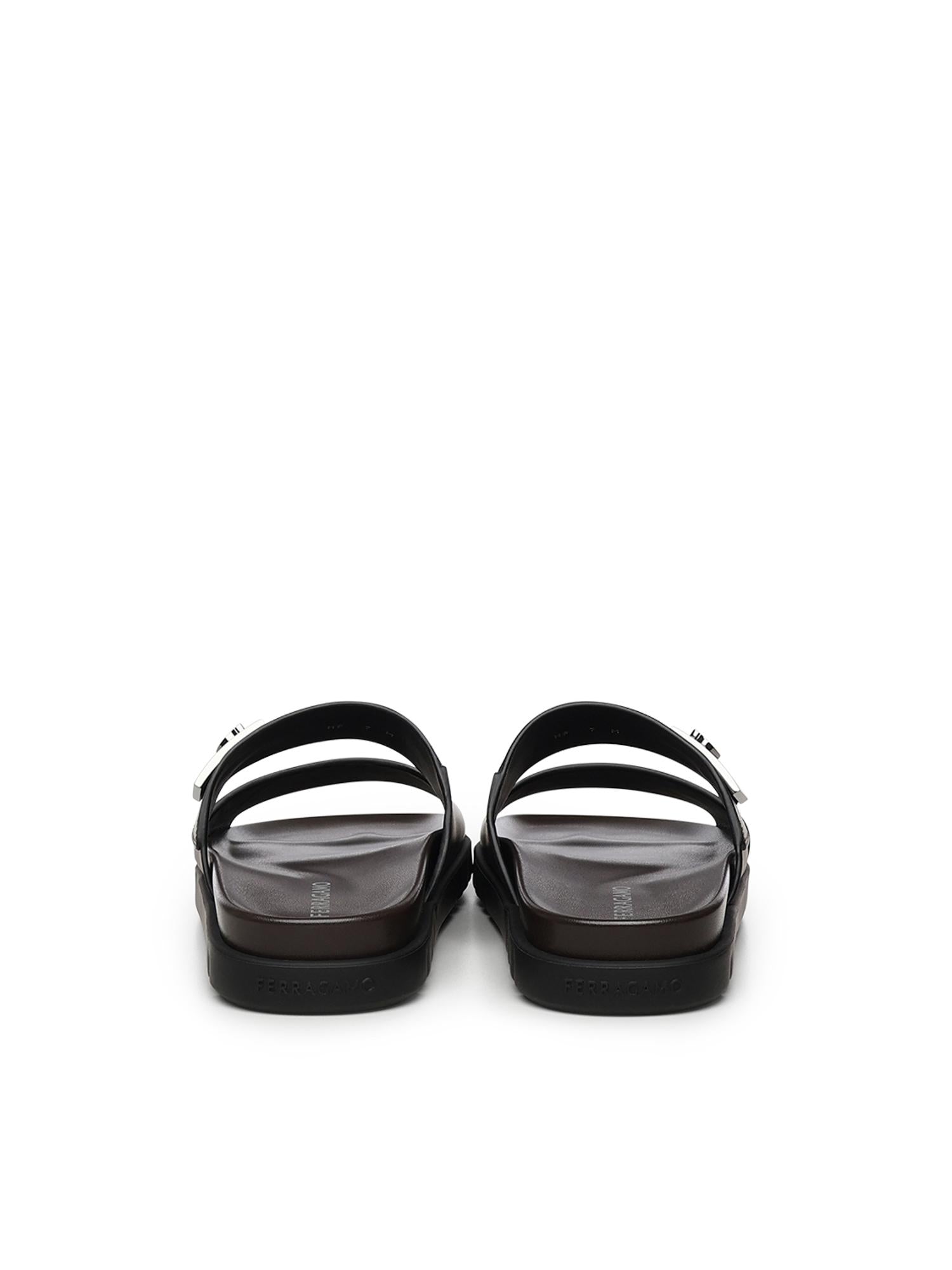 Sandalo a doppia fascia in pelle 02A394 789256001 FERRAGAMO 