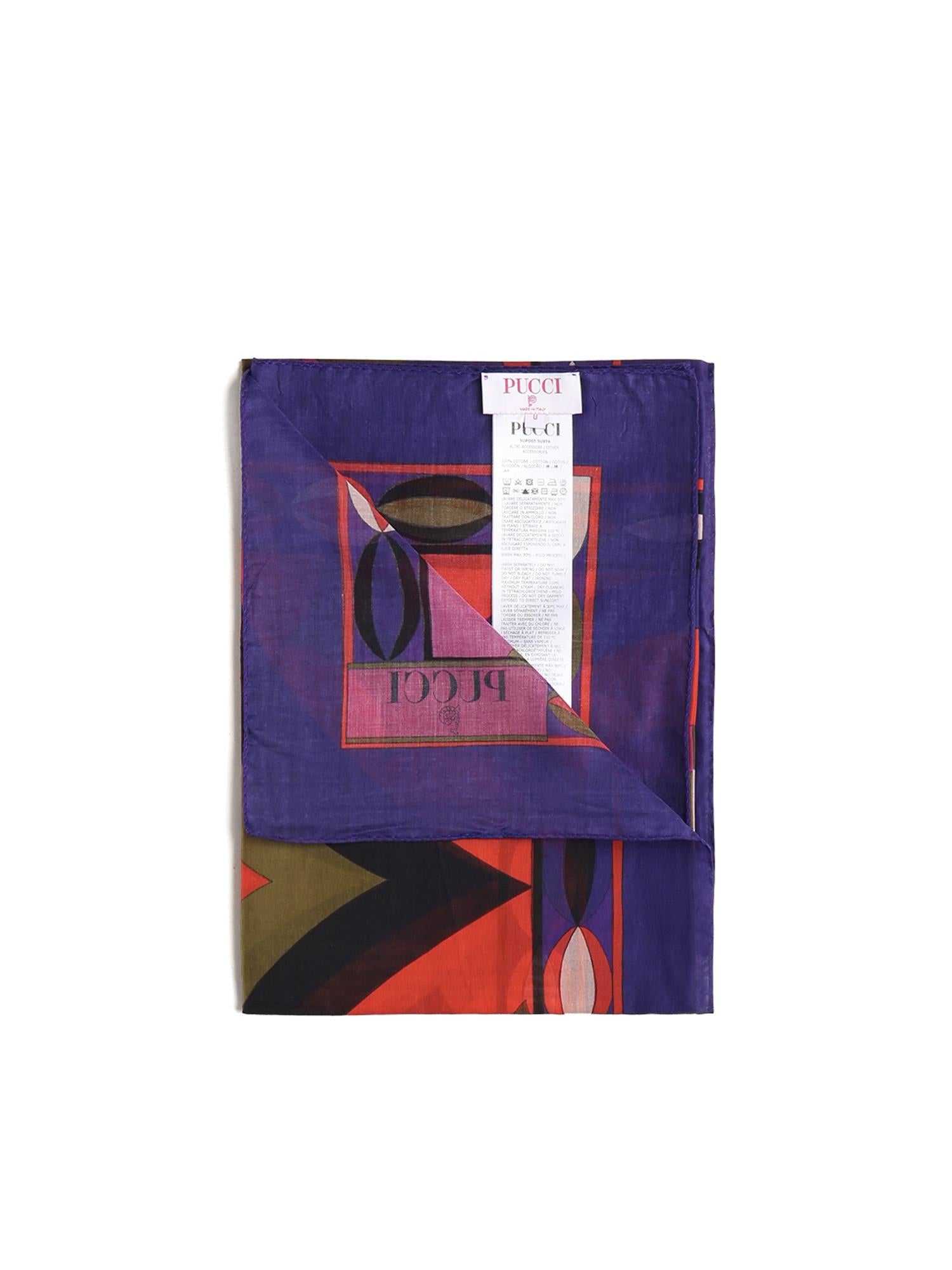 Pareo con stampa in cotone 5UPD05 5U974028 PUCCI 