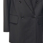 Blazer doppiopetto in lana gessata 2521046021600 002 MAX MARA 