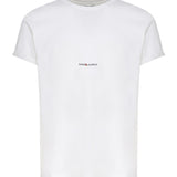 T-shirt in cotone con logo 464572 YB2DQ9000 SAINT LAURENT 