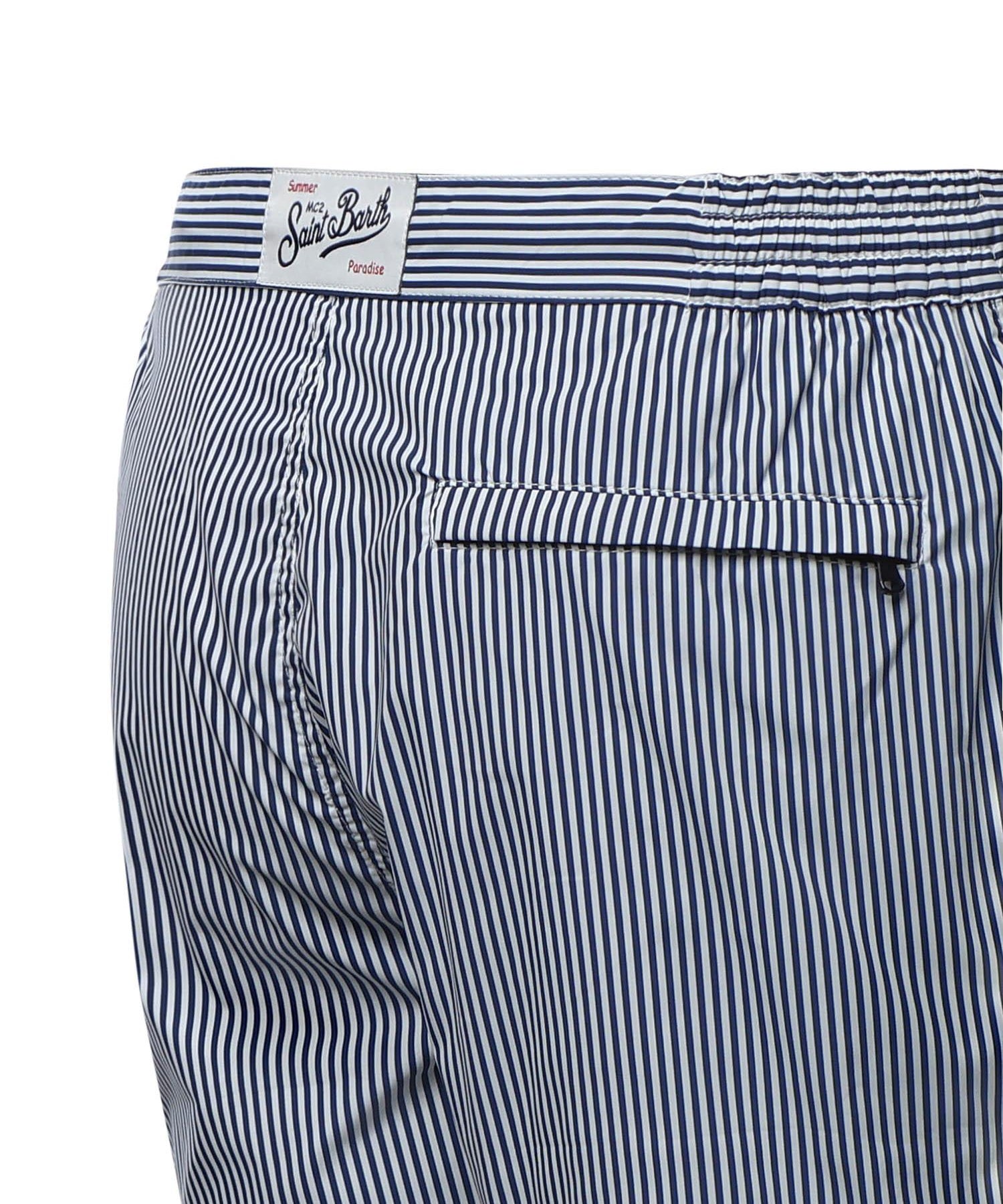 Costume mare a righe con logo HAR0001 04134L MC2 SAINT BARTH 