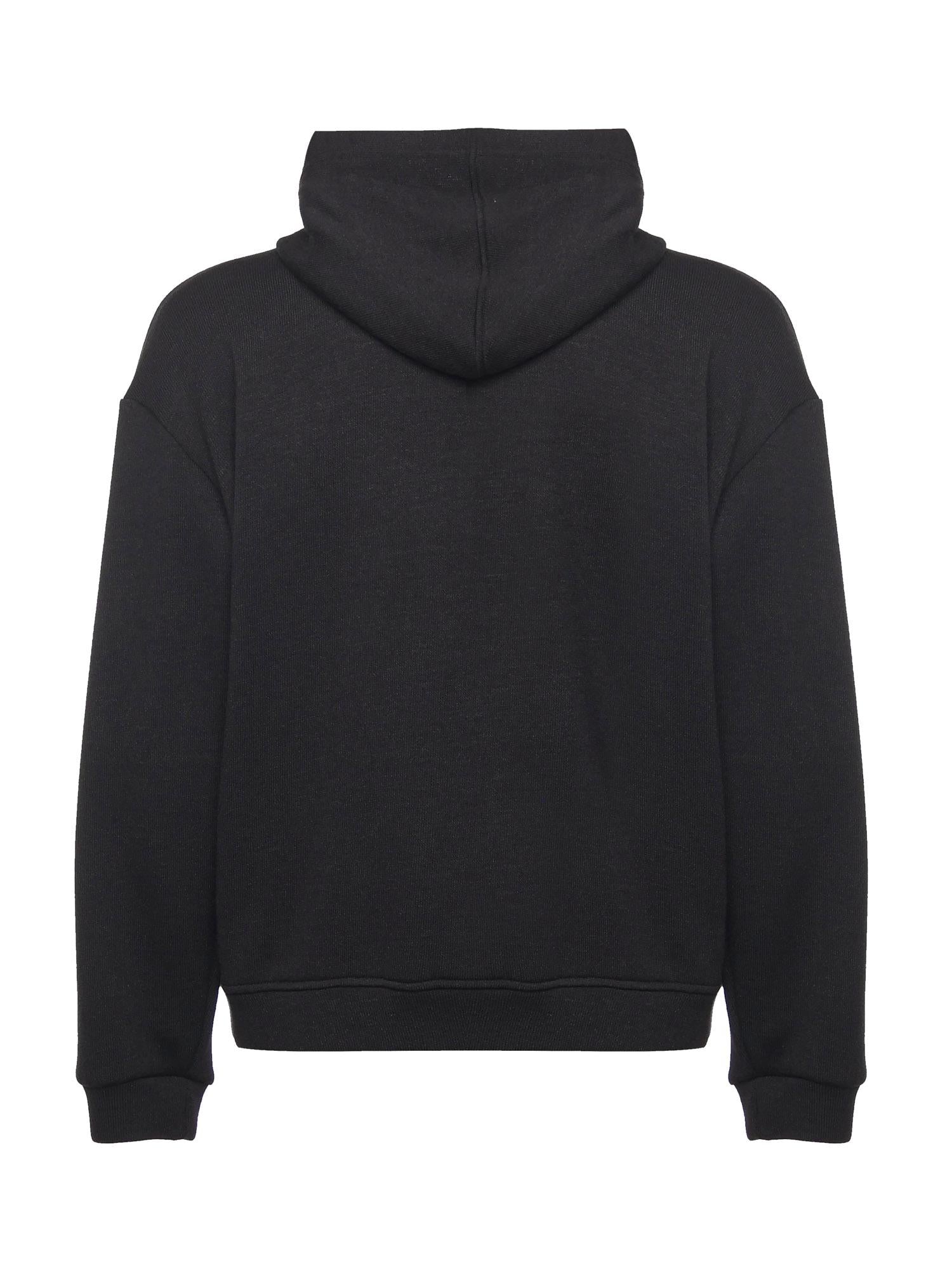 Felpa con zip HUGEL NERO GIULIANO GALIANO 
