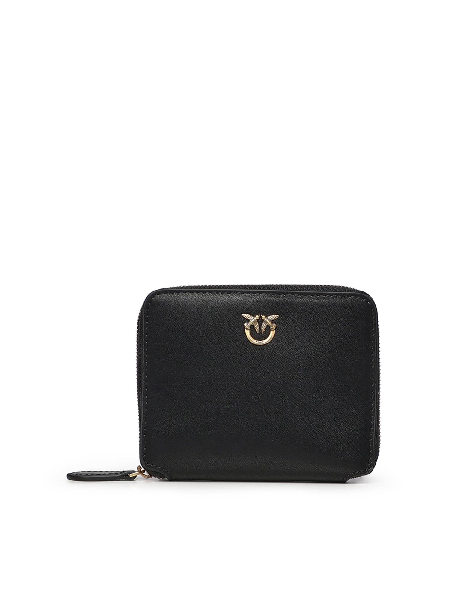Portafoglio quadrato zip-around in pelle 100249 A0F1Z99Q PINKO 