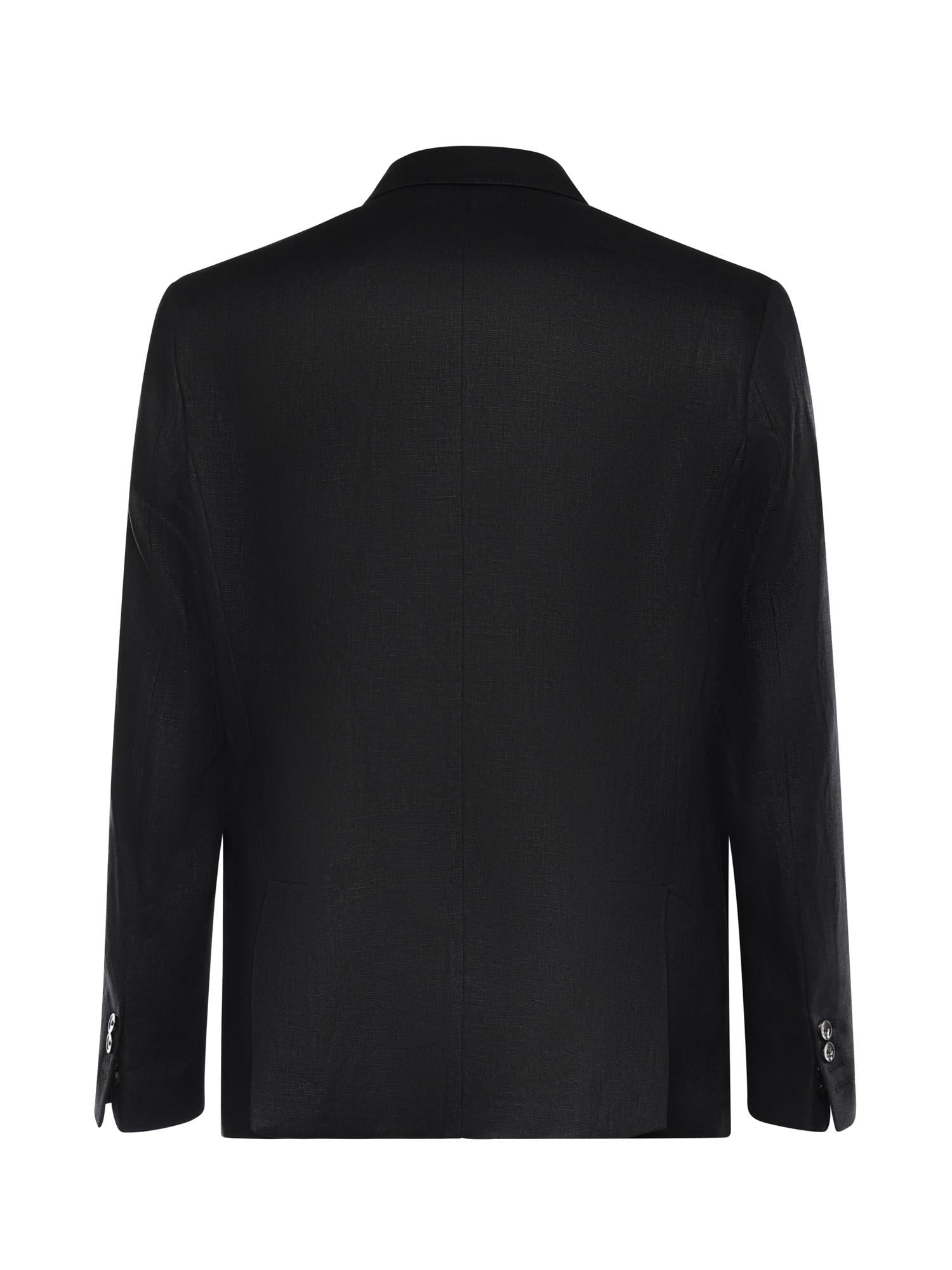 Blazer doppiopetto in lino MCAUS3259S26 019 MICHAEL COAL 