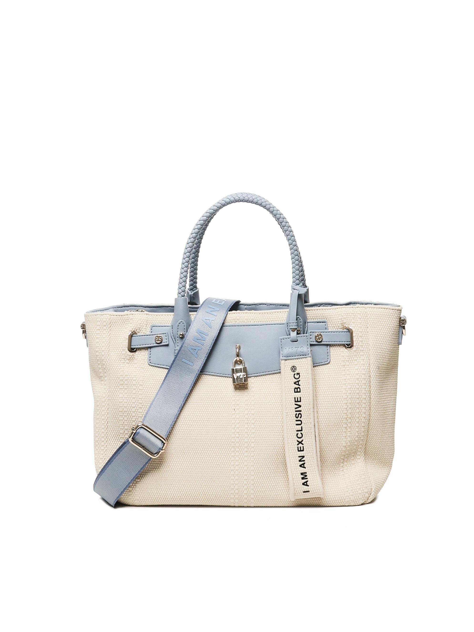 Borsa a spalla Rebecca 73BS8VY01 REBECCAOFF WHITE/AZZURRO V° 73 