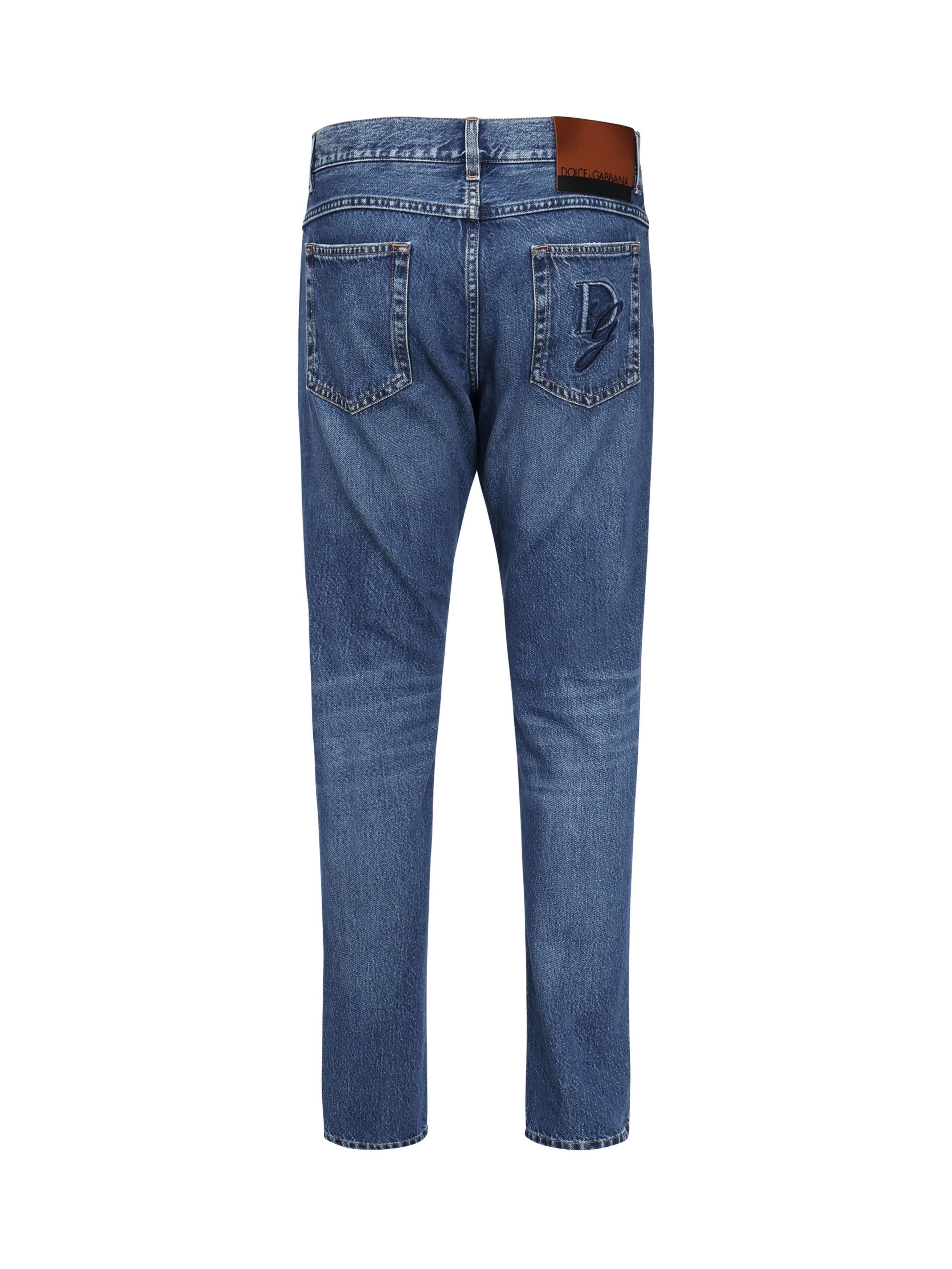 Jeans regular con ricamo GYJCCZ G8MU2S9001 DOLCE & GABBANA 